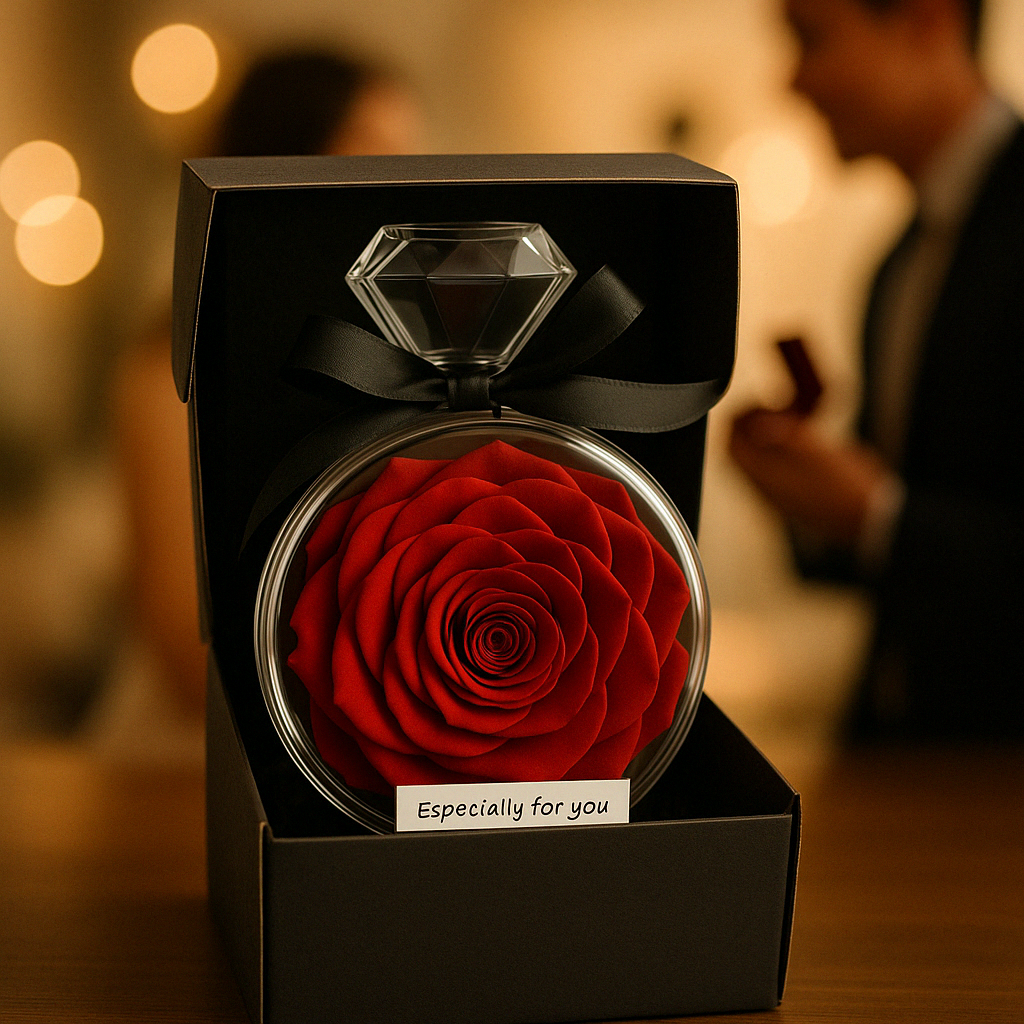 LaRose Single rose in a bottle